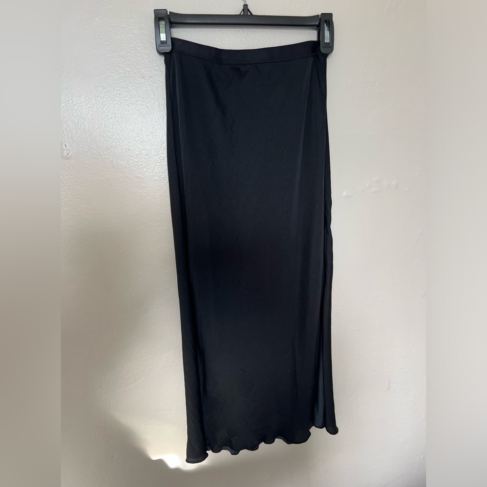Free People Satin Midi Skirt with Slit Intimately Size XS